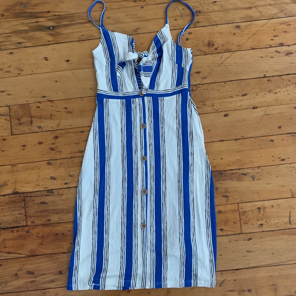 Spaghetti Strap Sundress with Tie Front- NWT
